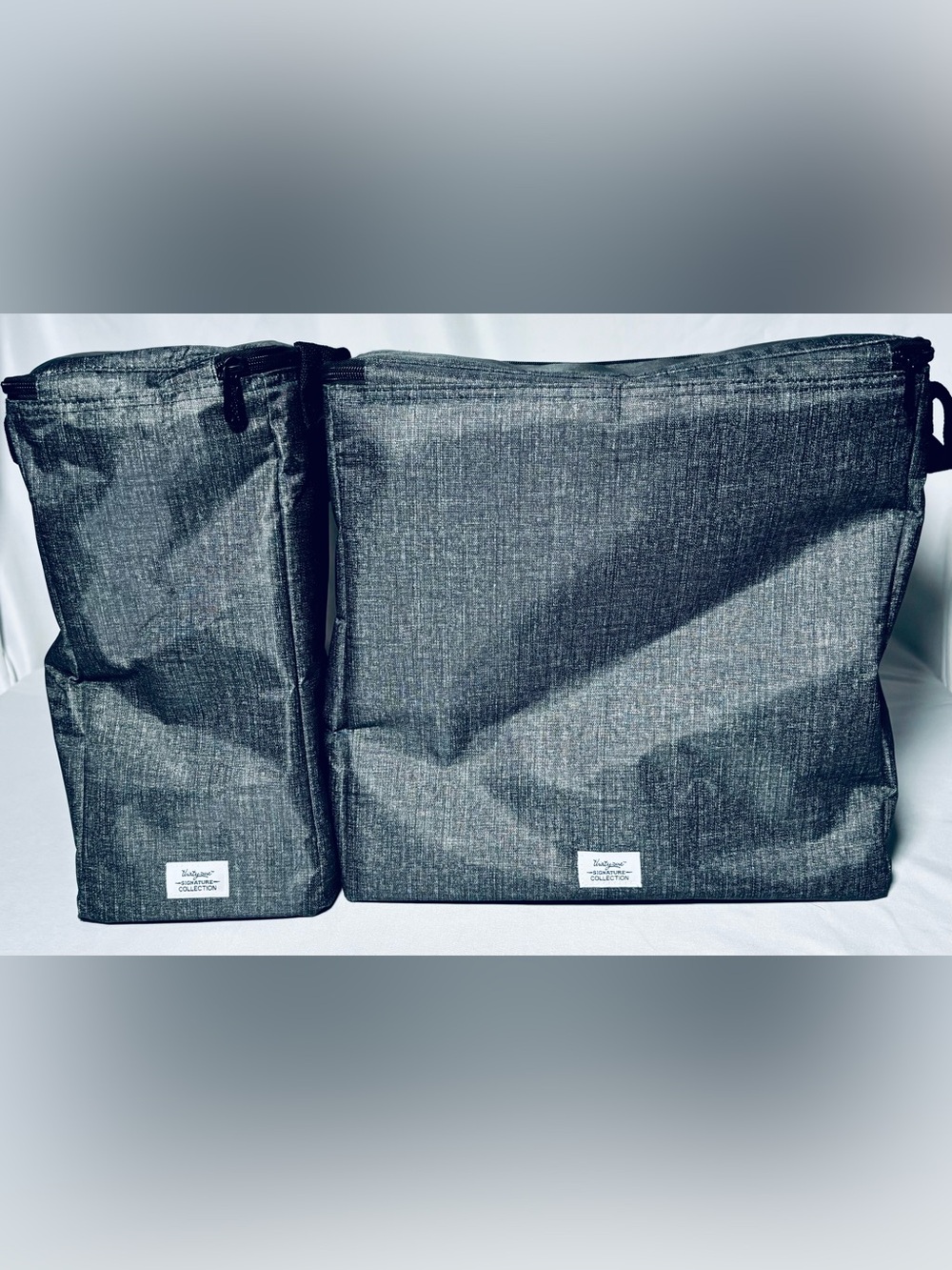 Thirty-One Signature Collection Crosshatch Thermal Bags Charcoal Excellent